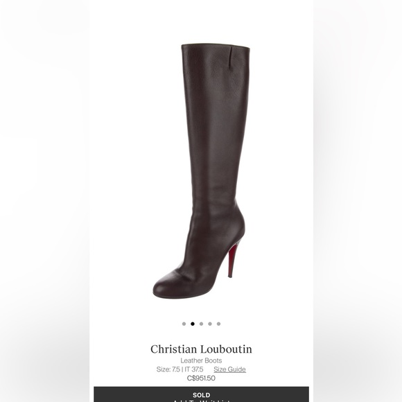 Louboutin Fifi Botta Knee Boots Size 38 1/2 - Picture 2 of 10